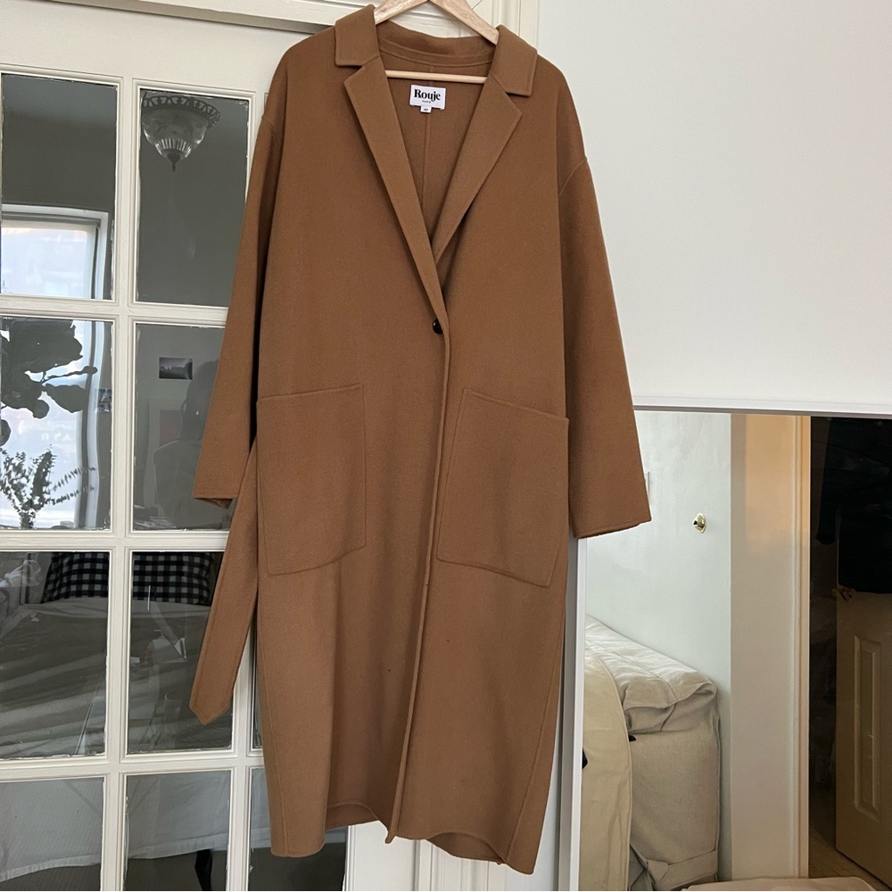 Rouje Philou camel belted coat